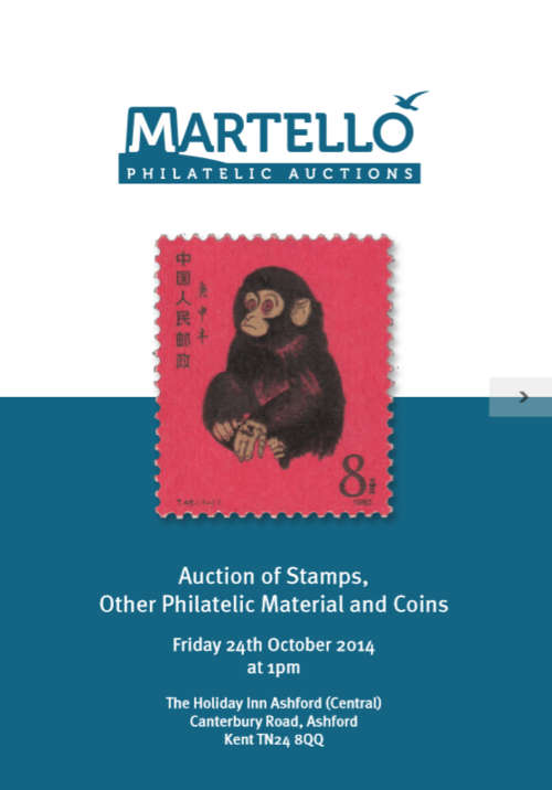 Martello Auction of Stamps Other Philatelic Material and Coins Catalogue_24th_Oct_2014 EBOOK