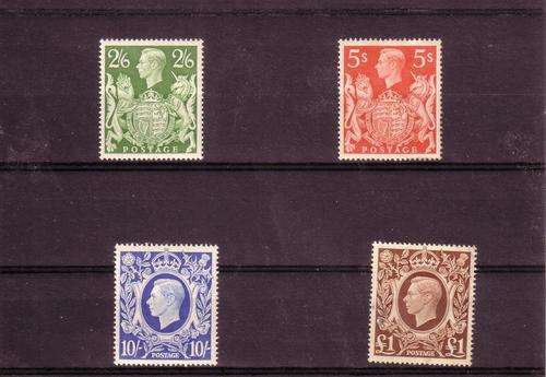 GB.KGVI.1939-48.MINT.PART SET OF 4 OF 6.CAT R994