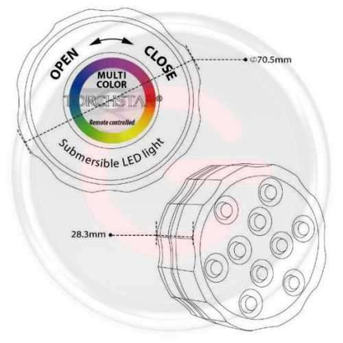 Submersible LED LIGHT With Remote Control RGB
