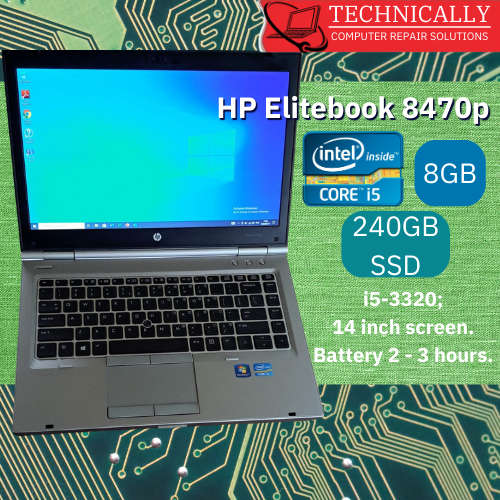 HP Elitebook 8470p*core i5*8gb ram*240gb ssd*