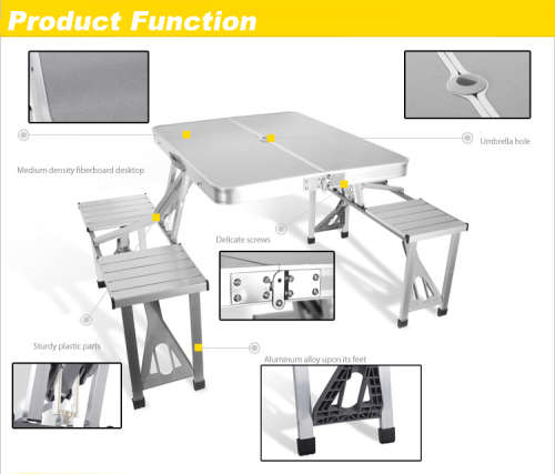 STAINLESS STEEL TABLE AND CHAIRS