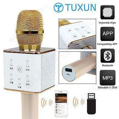 Tuxun Q7 Wireless Bluetooth Karaoke Microphone & HIFI Speaker