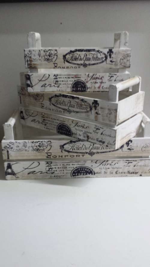 Plant Holders Storage Crate 3 per set - White Colour