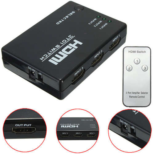 HDMI to HDMI Switch - 1-3 HDMI Switch - 1080p 1-3 HDMI Switch - HDMI to HDMI 1-3 Switch