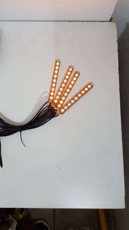 Car Strobe Lights - In Car 4 x 9 LED Strobe Lights With switch and controller