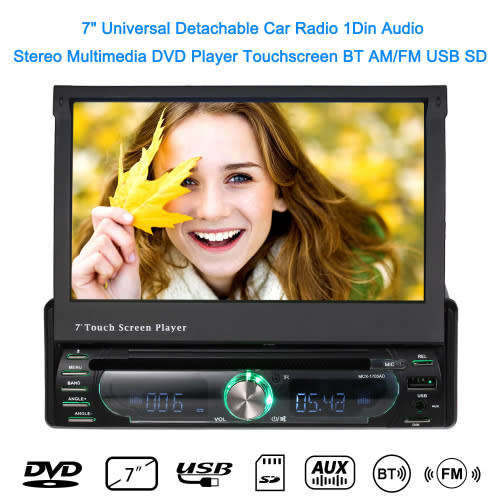 Car Radio - 7" Touch screen In-Dash Media player - 7" Radio with BT/DVD/AUX/USB MP5 player