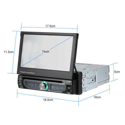 Car Radio - 7" Touch screen In-Dash Media player - 7" Radio with BT/DVD/AUX/USB MP5 player