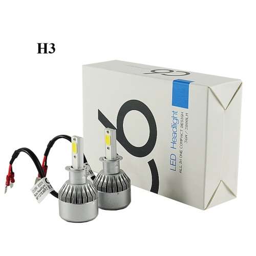 LED Headlight Kit - C6 H3 2cord LED Head Light Kit - H3 2cord LED Headlights