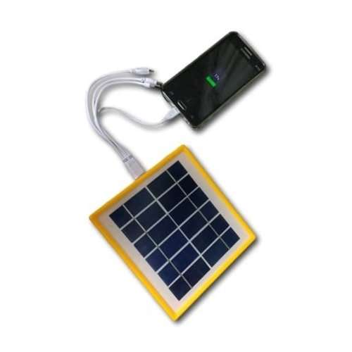 Solar Charger - Solar Panel Cellphone Charger with 12V Light Bulb