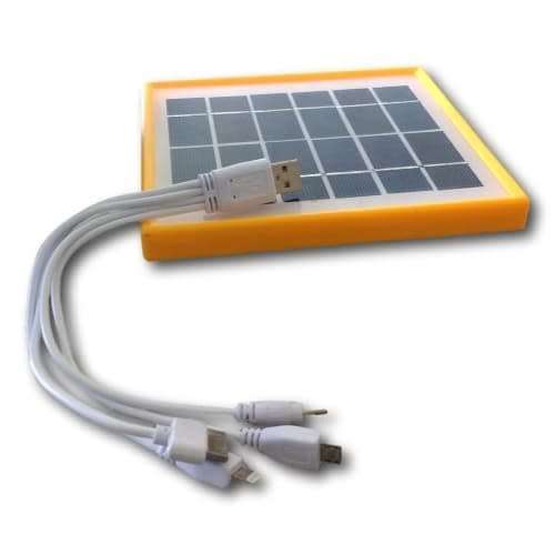 Solar Charger - Solar Panel Cellphone Charger with 12V Light Bulb