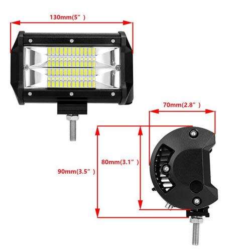 72W 24 LED Bar Light - Hight Brightness New Design 72W 6000K LED Bar Light