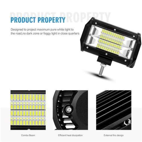 72W 24 LED Bar Light - Hight Brightness New Design 72W 6000K LED Bar Light