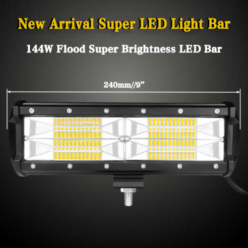 144W 48 LED Bar Light - Hight Brightness New Design 144W 6000K LED Bar Light