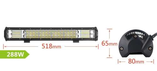 288W 48 x 48 LED Bar Light - Hight Brightness New Design 288W 6000K LED Bar Light