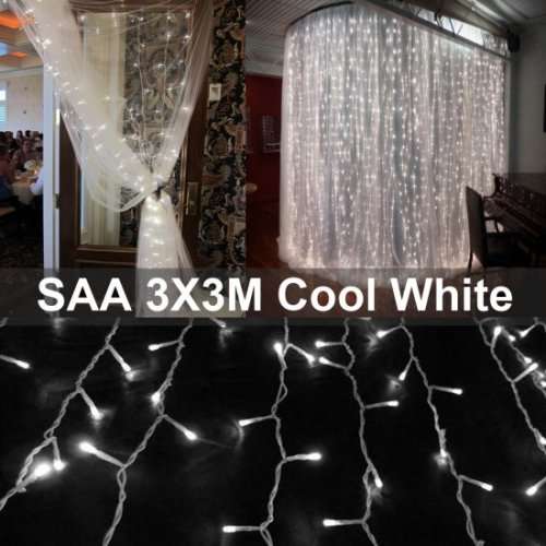 Fairy Curtain - 3m x 3m Fairy Curtain - White or Multi-Color 3m x 3m Fairy Curtain