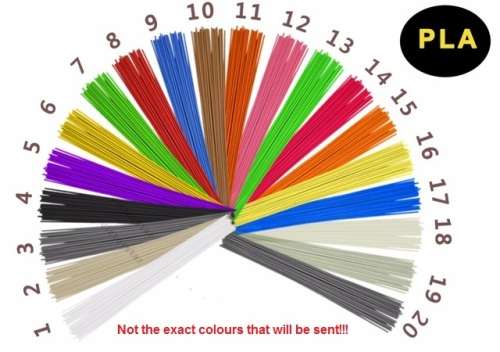 3D Pen Filament - 10m PLA/ABS 3D Pen Filament 20 pack includes Luminous Filament