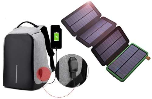Laptop Bag + Solar Power Bank - Anti-Theft Laptop Bag - Stylish Design Anti-Theft Laptop Safety Bag
