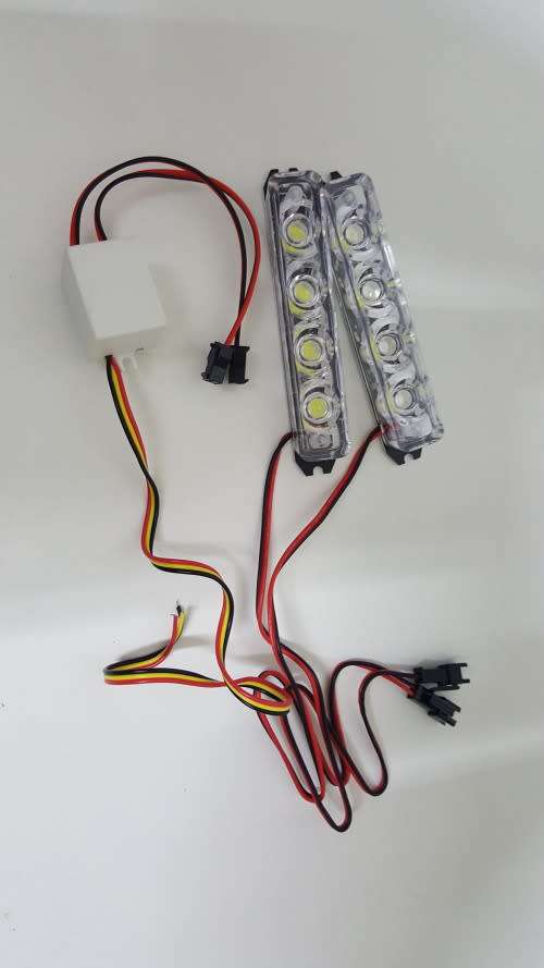 LED Emergency Car Light - LED Flash+Strobe Light - 12V 8 LED Strobe Light White!!