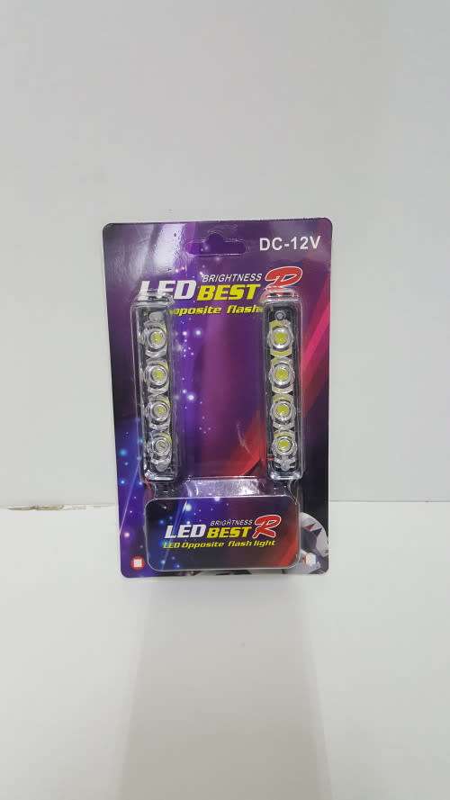 LED Emergency Car Light - LED Flash+Strobe Light - 12V 8 LED Strobe Light White!!
