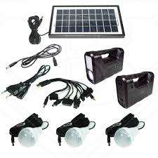 Solar Light Kit - GD-8017s Outdoor Solar Lighting System - 3 Bulb GD-8017s LED Solar Light Kit