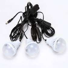 Solar Light Kit - GD-8017s Outdoor Solar Lighting System - 3 Bulb GD-8017s LED Solar Light Kit