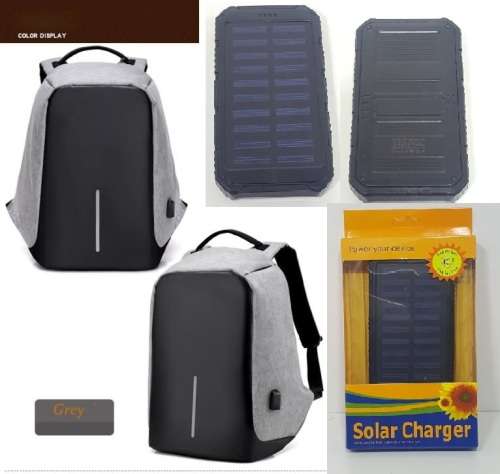 Laptop Bag + Solar Power Bank - 17" Anti-Theft Laptop Bag in 3 Colours + 20000mAh Power Bank