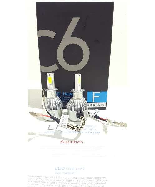 LED Headlight Kit - C6 H3 40W 2cord LED Head Light Kit - H3 2cord 12V~24V LED Headlights