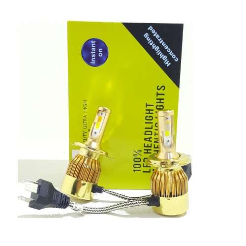 LED Headlight Kit - C6 H4 50W 3pin LED Headlight Kit - Gold H4 50W 12V~24V Duel Colour Headlight