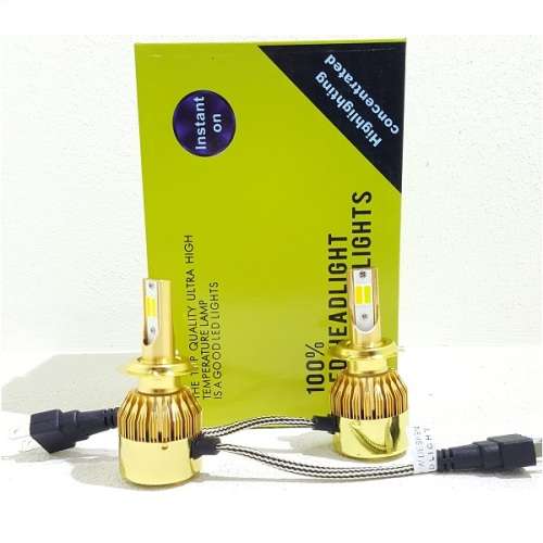 LED Headlight Kit - C6 H7 50W 2pin LED Headlight Kit - Gold H7 12V~24V Dual Colour Headlight