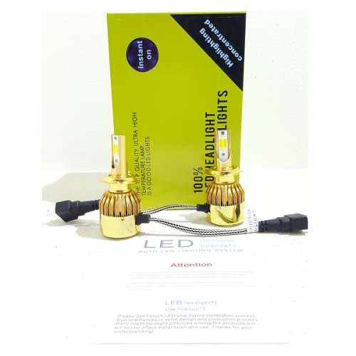 LED Headlight Kit - C6 H7 50W 2pin LED Headlight Kit - Gold H7 12V~24V Dual Colour Headlight