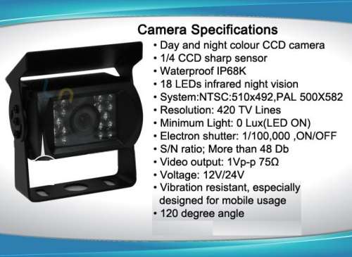 Reverse Camera - DC 12V~24V Rearview Camera - Car and Truck Reverse Camera