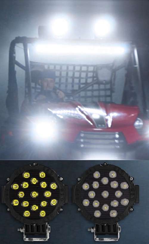 51W LED Spotlight - 7" 51W 17 LED Spotlight - 51W 7" Heavy Duty Spot Light in 2 available Colours