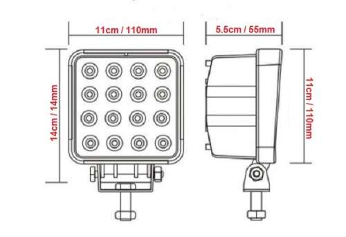 48W LED Spot Lights - 48W 4" LED Spotlight with big heat sink for heat distribution