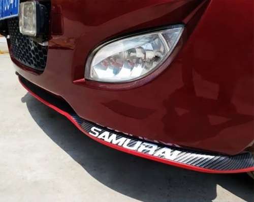 Rubber lip - Stylish Carbon look 2.5m Rubber Lip fits most cars - 2.5m Samurai Rubber Lip Protector
