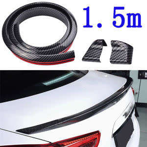 Boot Spoiler - 1.5m Rubber Carbon Look Tail And Glass Spoiler