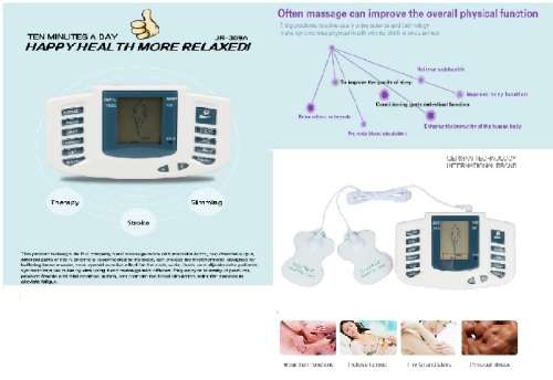 JR-309 New Electrical Stimulator Full Body Relax Muscle Massager,Pulse tens Acupuncture with therapy