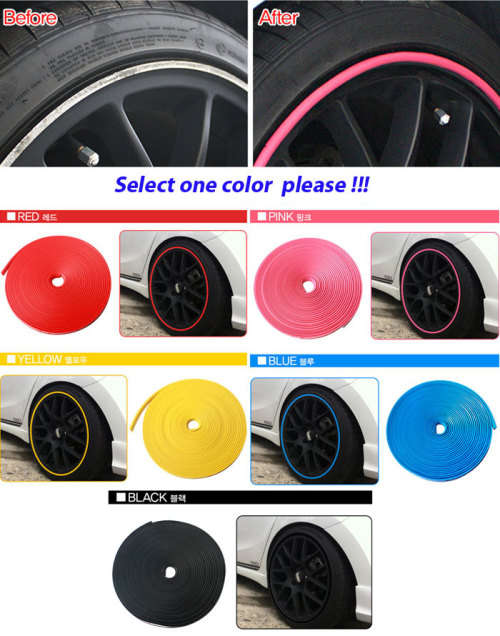 Wheel Protector - Rim Lip Stripe Kit - Colour lip Guard