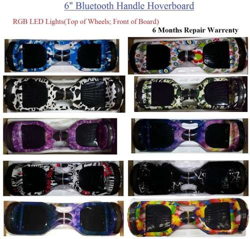 6" Bluetooth Hoverboard - Hoverboard Multiple Colours available(See Images)