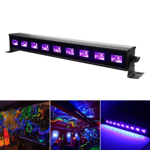UV Black Light - 27W 9 LED UV Black Light - Adjustable UV LED Party Black Light - UV Light