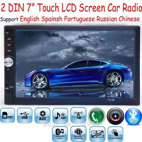 Car Radio - 7" Double Din Touch screen BT/USB/SD/AUX/MP3 Media player