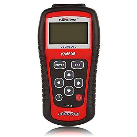 Diagnostic Scanner - Konnwei OBD2/EOBD Scanner - Konnwei KW808 OBD2 Scanner with Software Disc