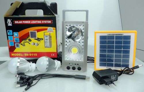 Solar Light Kit -  Outdoor Solar Lighting System - 2 Bulb LED Solar Light Kit