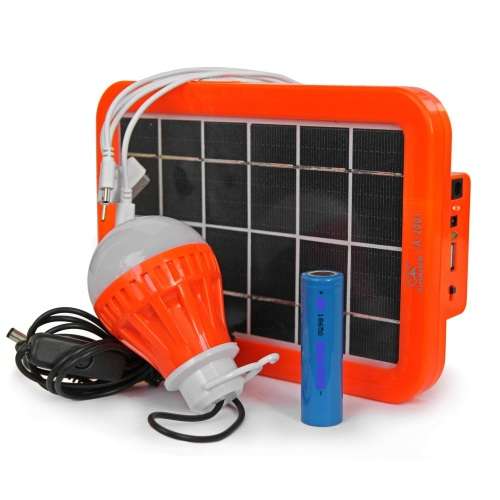 Solar Charger + Light Bulb Special!!! Solar Panel Cellphone Charger with LED Light Bulb