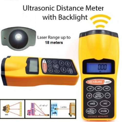 Distance Measure - Laser Distance Measurer - Ultrasonic Laser Distance Measure Pointer