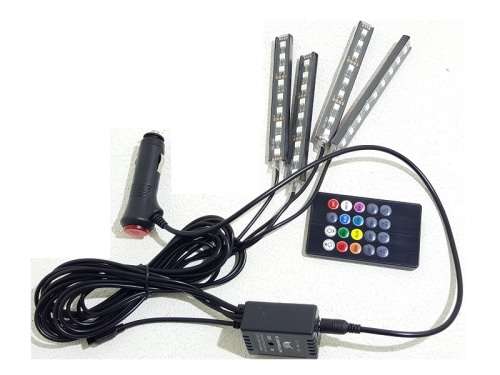 Car Interior Lights - 4x9 LED Car Atmosphere Interior Lights with Music setting(Wholesale/Bulk)