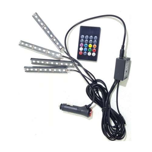 Car Interior Lights - 4x9 LED Car Atmosphere Interior Lights with Music setting(Wholesale/Bulk)