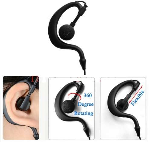 Portable 2-way Radio Earphones - Walkie Talkie over the Ear single Earphone
