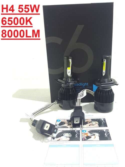 LED Headlight Kits - C6 H4 55W 3pin LED HeadLight Kits - H4 3pin 12V~24V LED Headlights