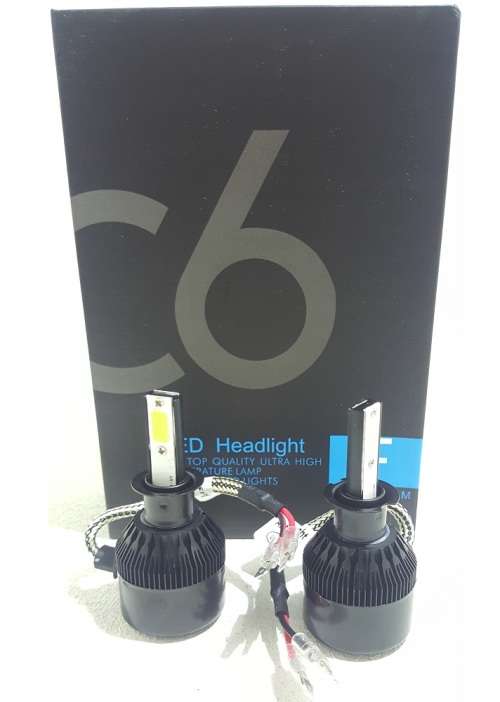 LED Headlight Kit - C6 H3 55W 2cord LED Head Light Set - H3 2cord 12V~24V LED Headlights