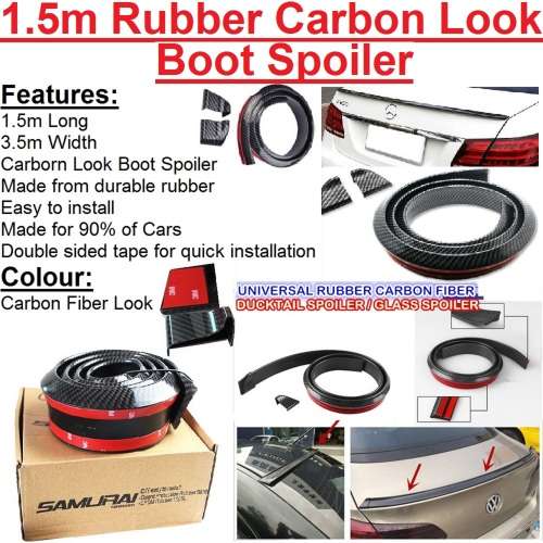 Samurai Boot and Front Lip Special!!! Rubber Carbon Look Front Skirt and Boot Spoiler for most Cars